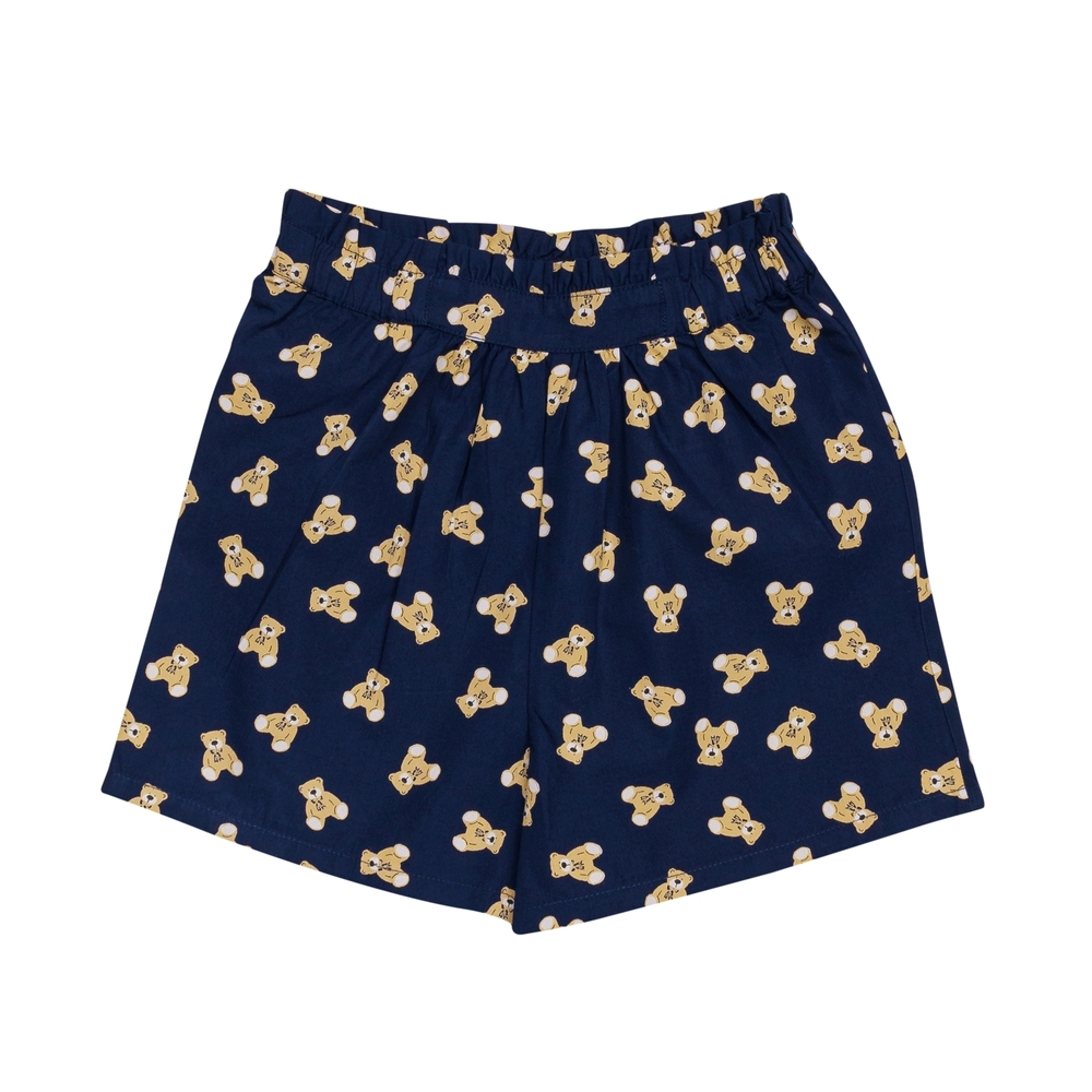 

H by Hamleys Girls Shorts All Over Teady Bear Print-Navy