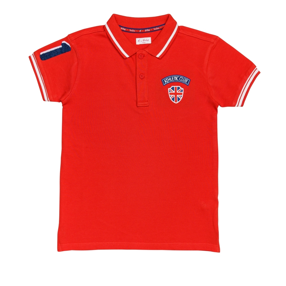 

H by Hamleys Boys Short Sleeves Polo T-Shirt Sporty-Red