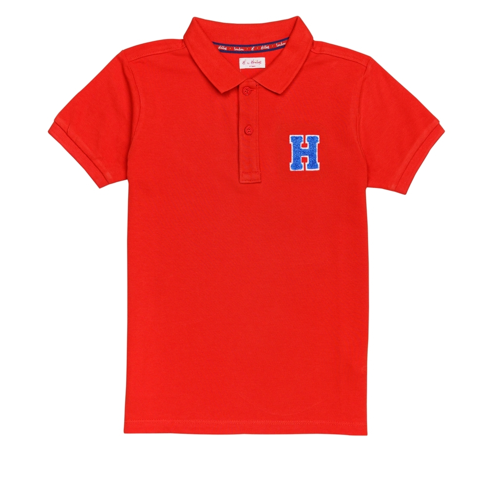 

H by Hamleys Boys Short Sleeves Polo T-Shirt Classic -Red