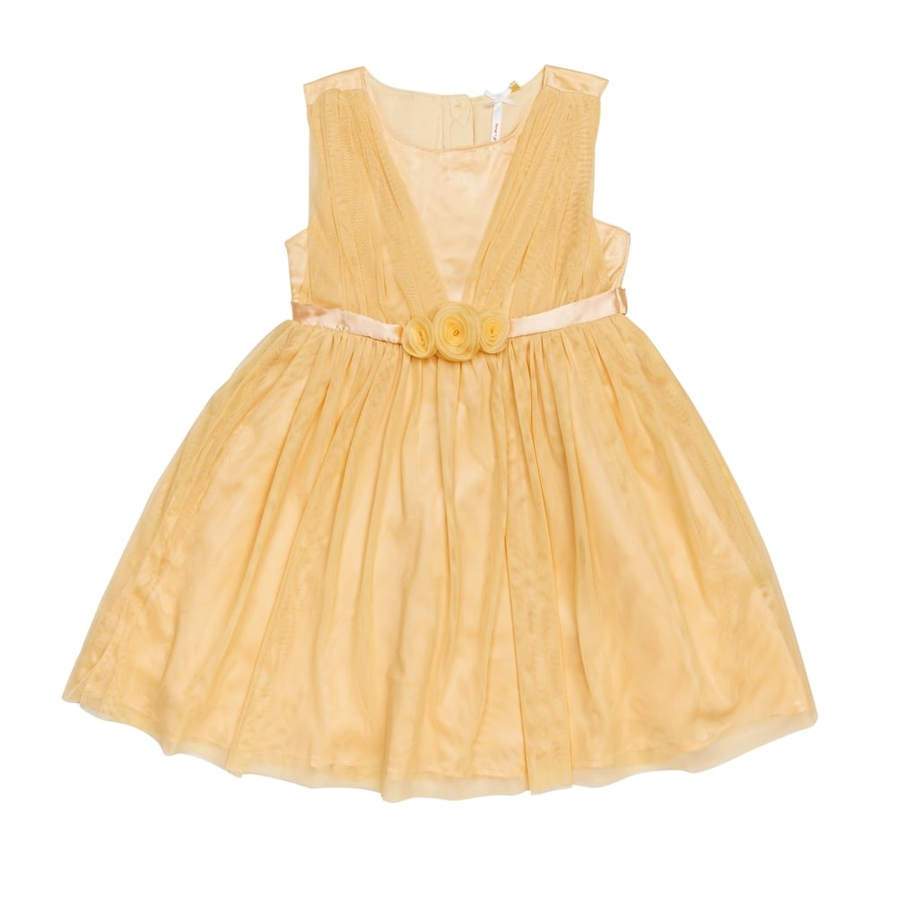 

H by Hamleys Girls Sleeveless Dress Waist-Belt-Peach