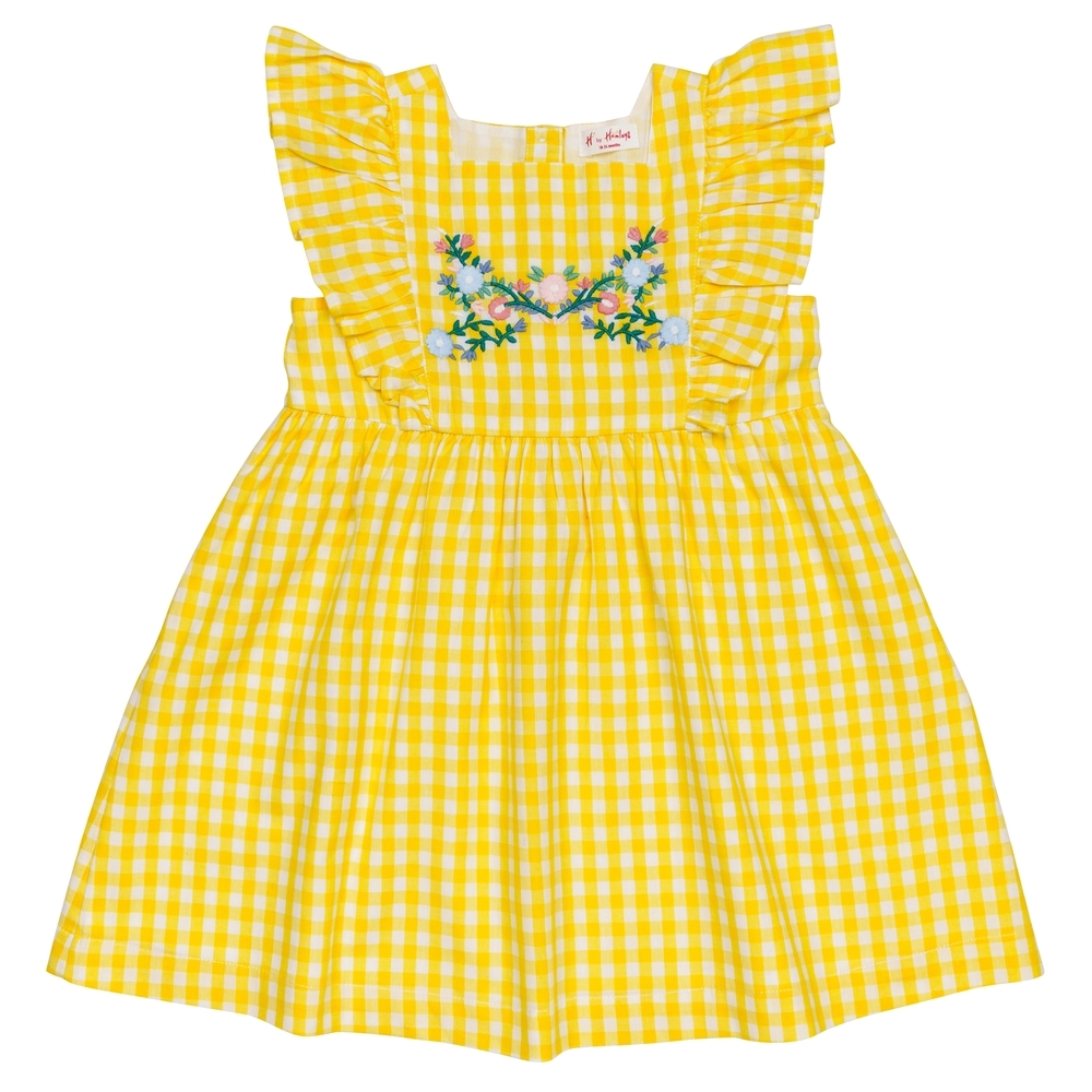 

H BY Hamlyes Girls Short Sleeves Dress Checkered-Multicolor