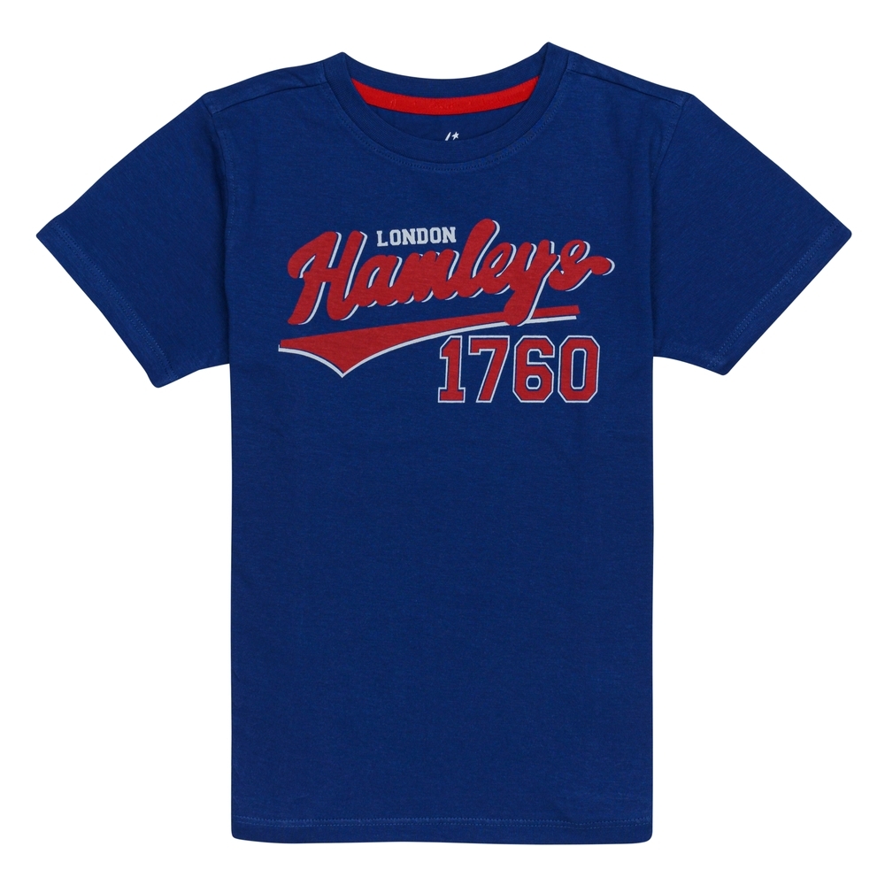 

H by Hamleys Boys Short Sleeves T-Shirt Heritage Chest Print-Navy