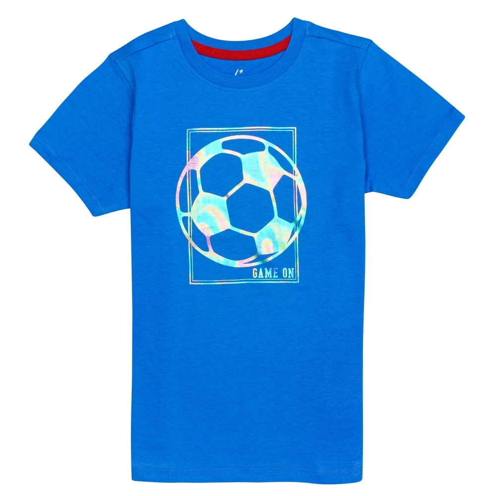 

H by Hamleys Boys Short Sleeves T-Shirt Football Print-Blue