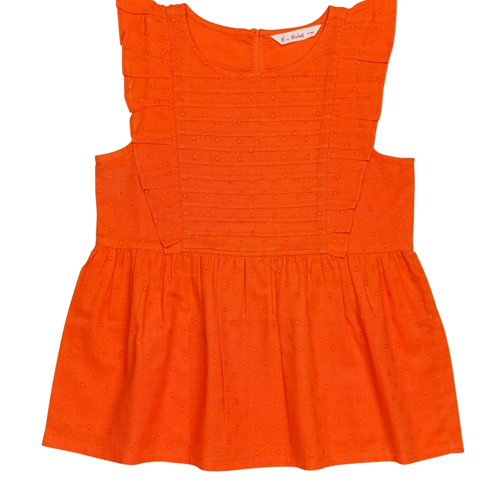 

H BY Hamlyes Girls Short Sleeves Top -Orange