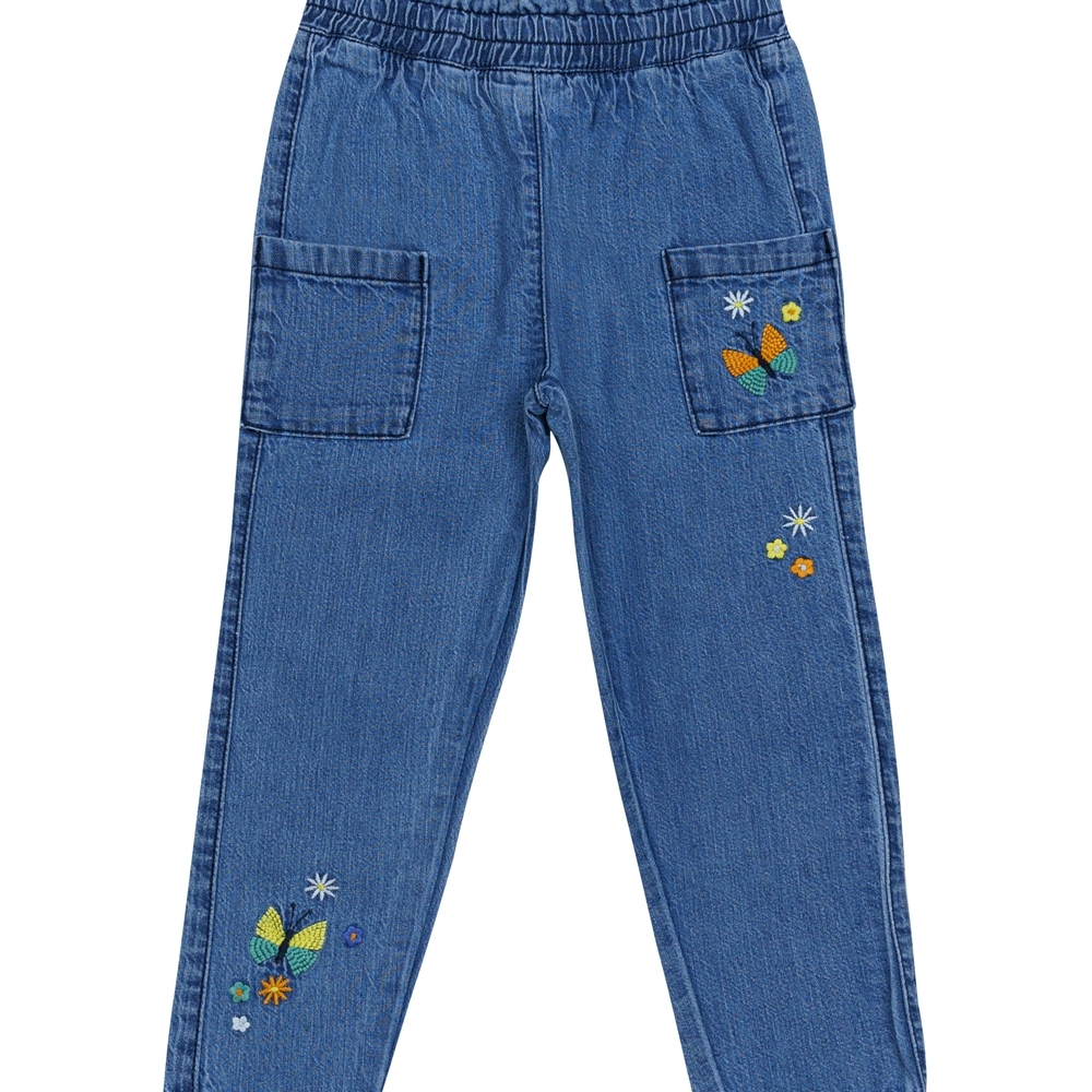 

H by Hamleys Girls Jogger Floral Embroidery-Blue