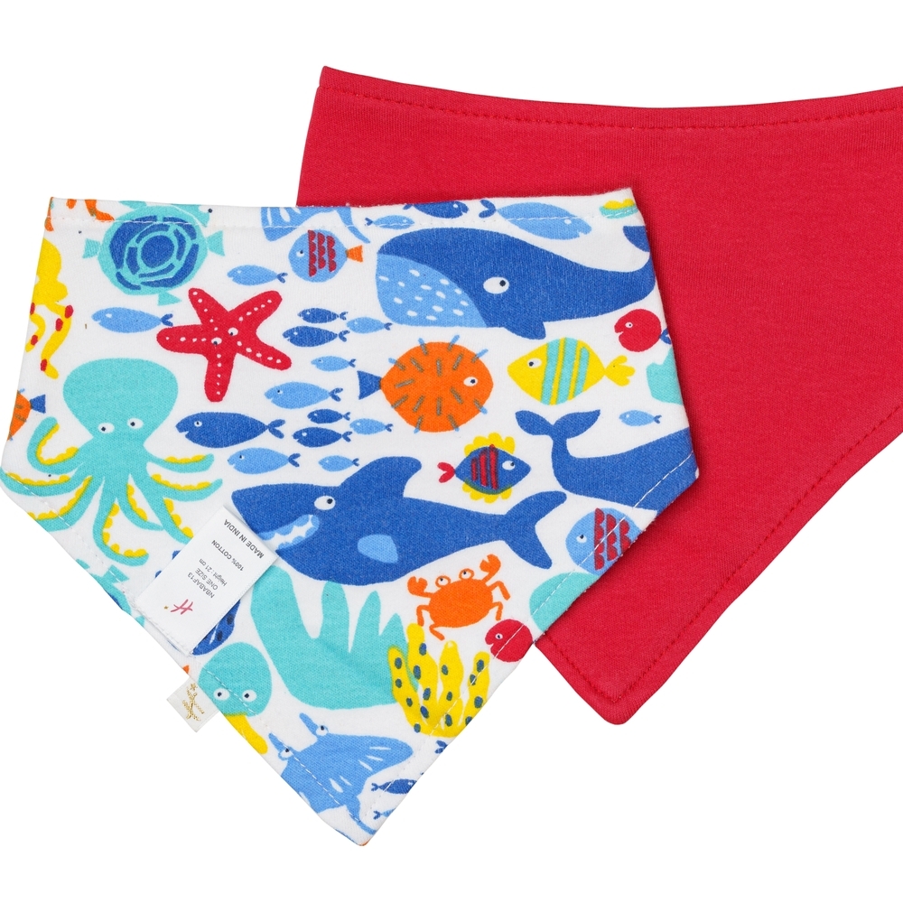 

H by Hamleys Unisex Bib All Over Print-Pack of 2-Multicolor