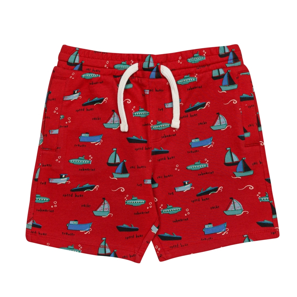 

H by Hamleys Boys Shorts Boat Print-Multicolor