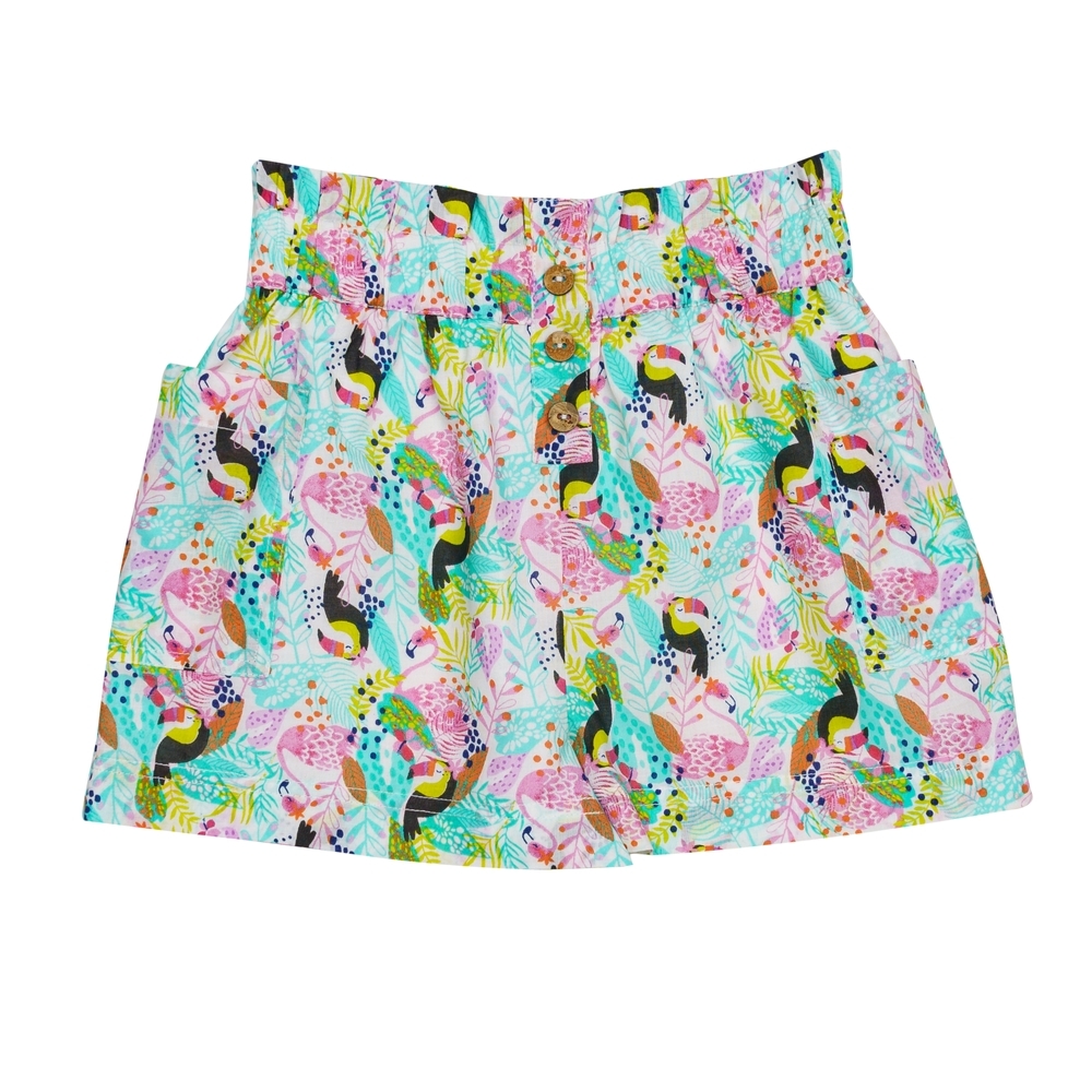 

H by Hamleys Girls Shorts Tropical Print-Multicolor