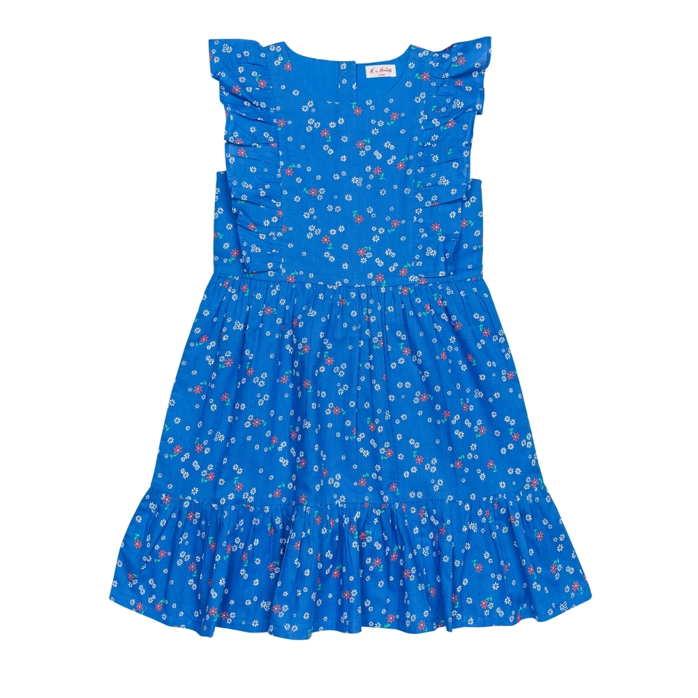 

H by Hamleys Girls Sleeveless Dress Floral Print-Multicolor