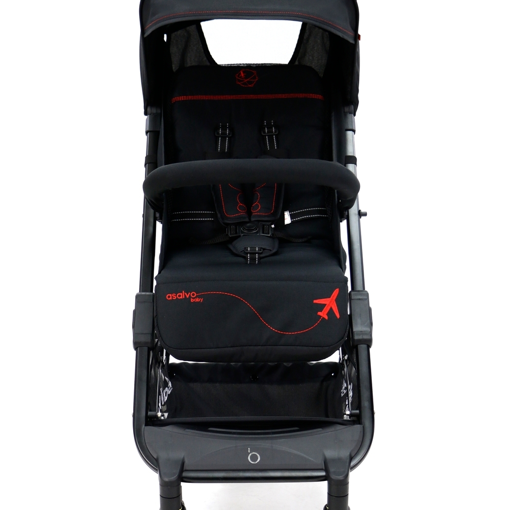 

Asalvo flight stroller black&amp red