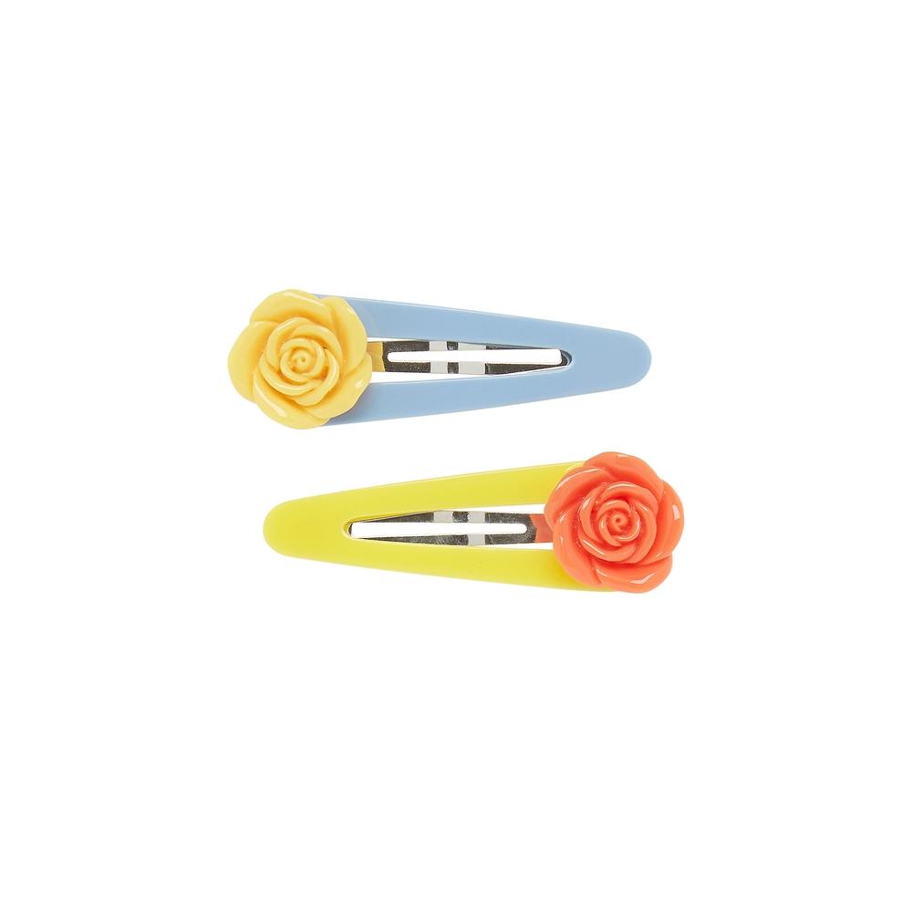 

Girls Flower Click Clack Hair Clips - Pack Of 2