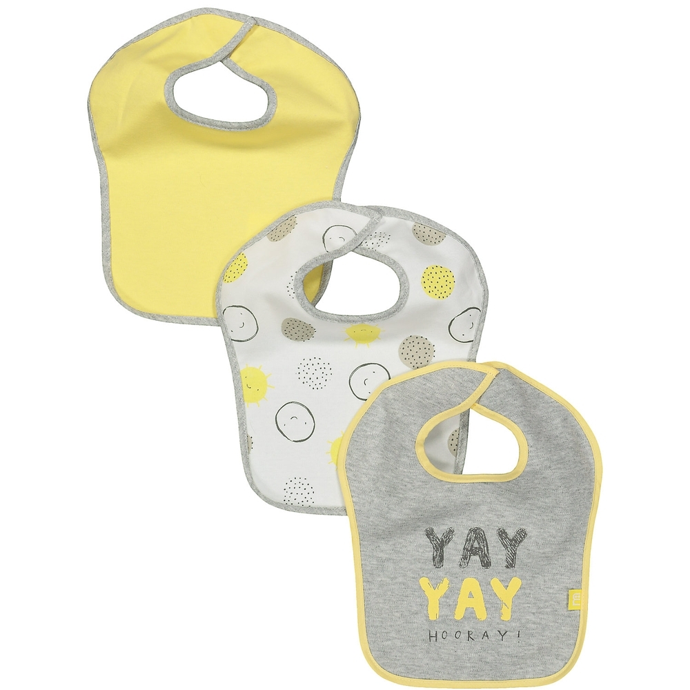

Mothercare slogan toddler bibs multicolor pack of 3