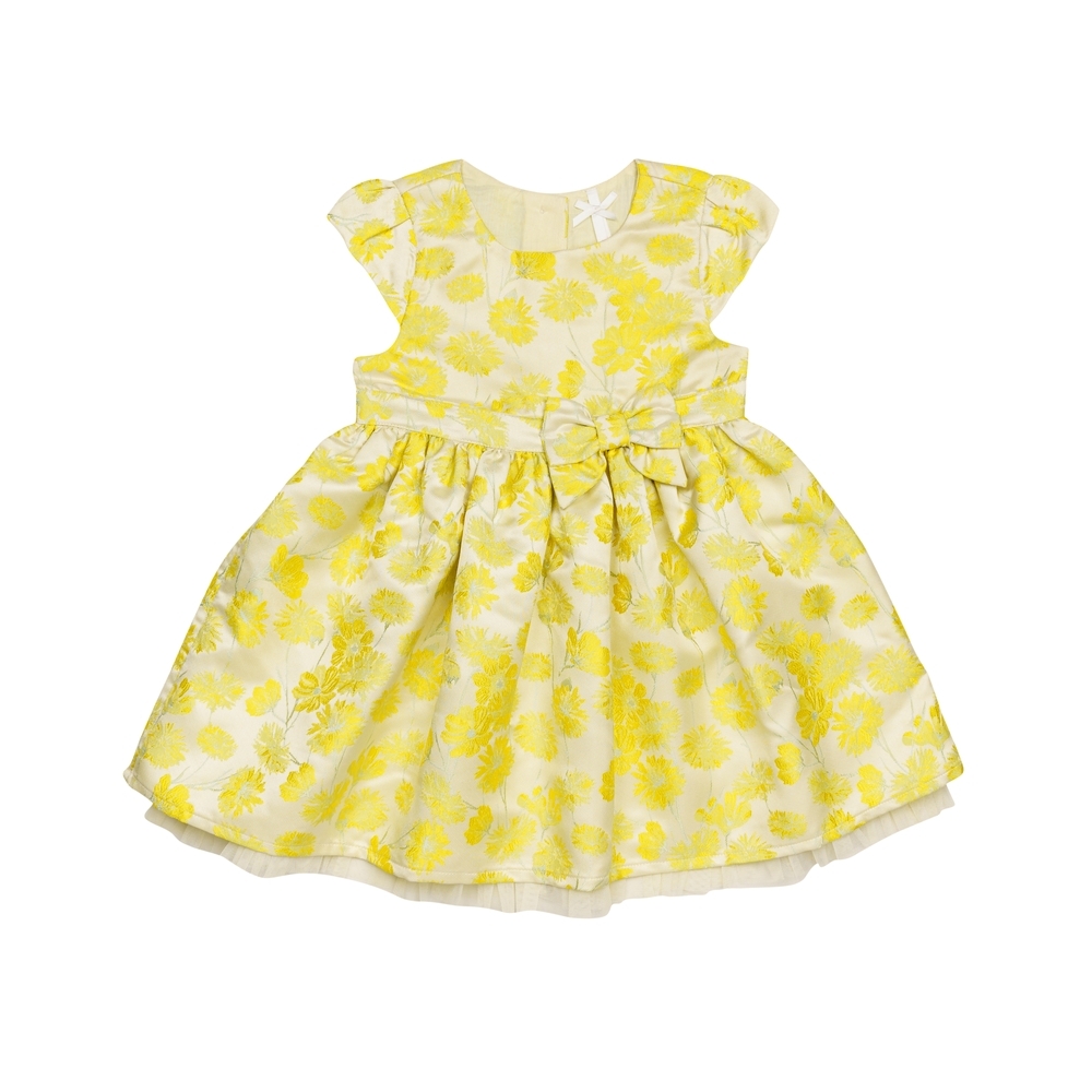 

h by hamleys baby girl party dress-yellow multi colour pack of 1