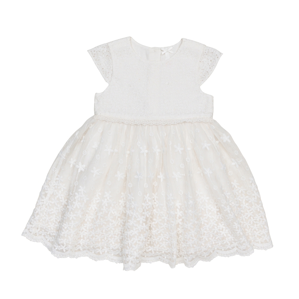 

h by hamleys baby girl lace party wear -white pack of 1