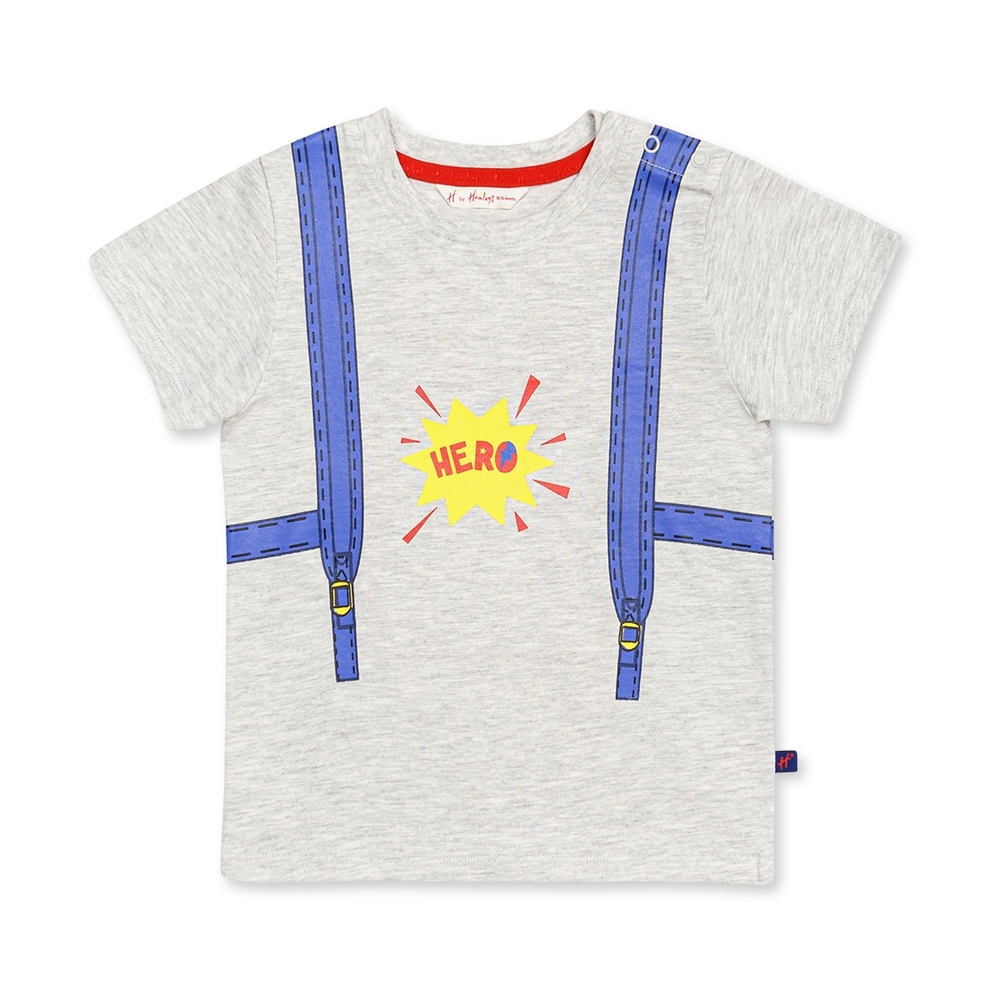 

H by hamleys baby boy monster play t-shirt- grey pack of 1