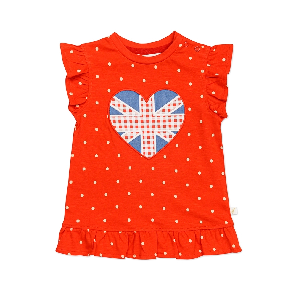 

h by hamleys girl heritage t-shirt- red