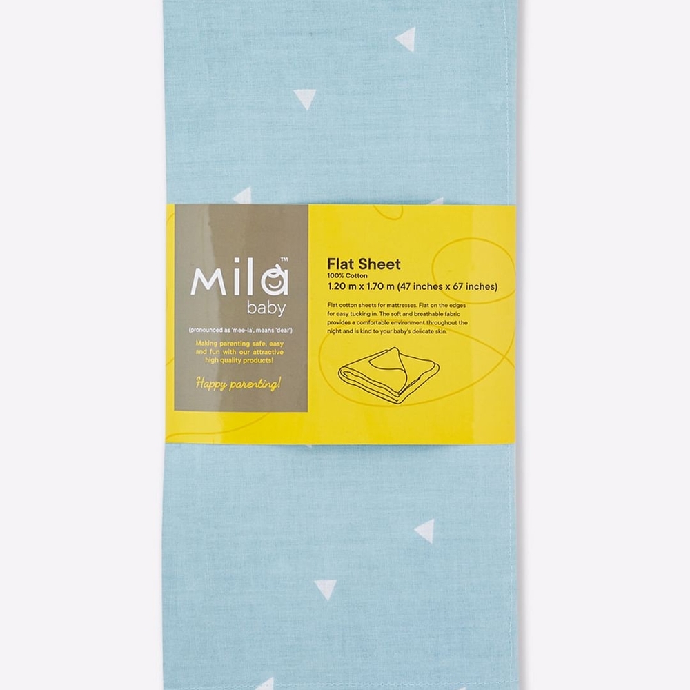 

Mila Baby Sprinkles Flat Sheet Blue