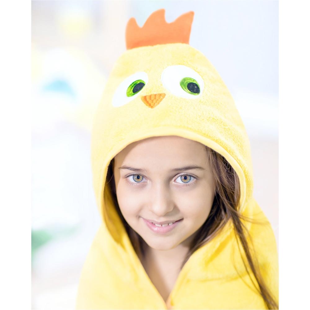 

Rabitat bird kids hooded baby towel yellow