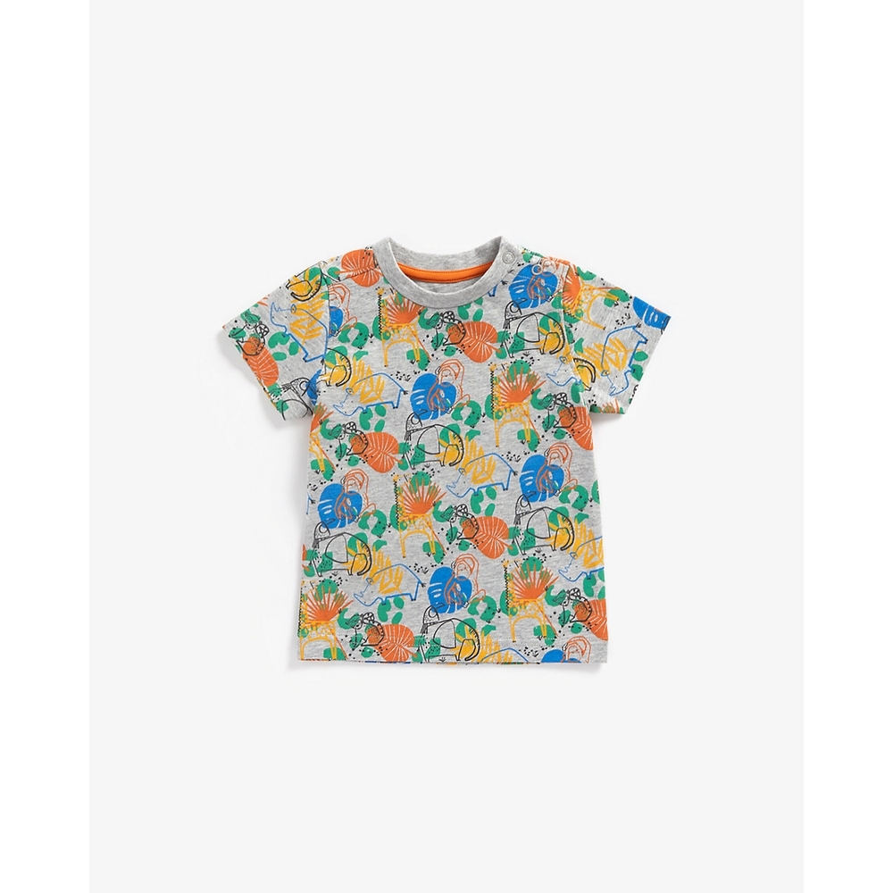

Boys Half Sleeves T-Shirt All Over Print-Grey