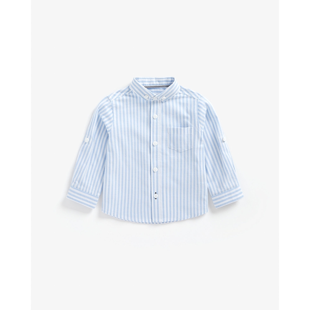 

Boys Full Sleeves Shirt Oxford Smart Stripes-Blue