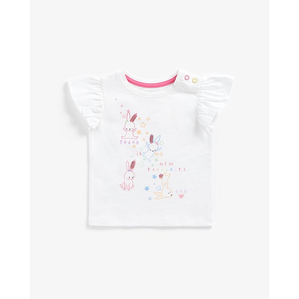 

Girls Half Sleeves Tops Sequin Shimmer-White