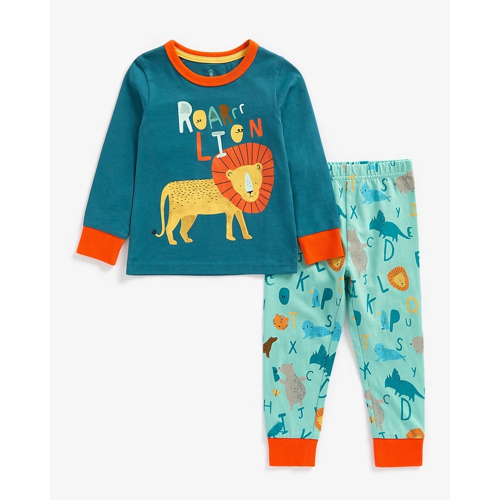 

Boys Full Sleeves Pyjama Set Roarrr Lion-Multicolor