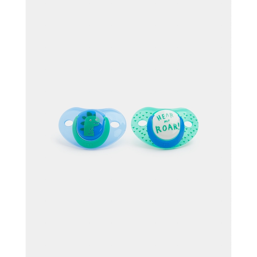 

Mothercare Dino Soothers Blue Pack of 2