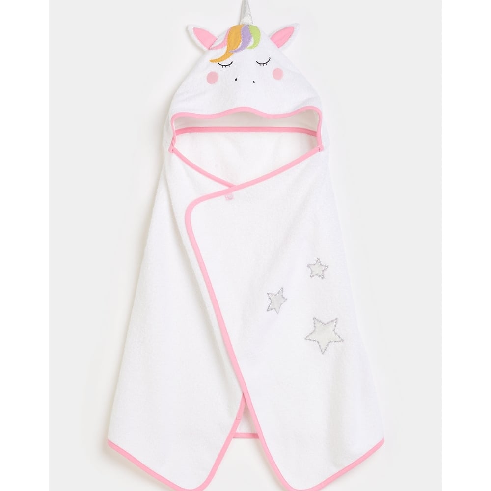 

Mothercare Unicorn Cuddle and Dry Hooded Toddler Towel White