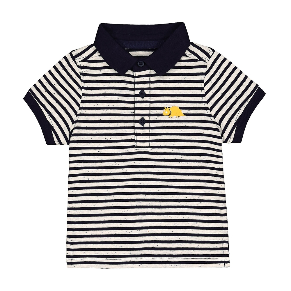 

Boys Half Sleeves Polo T-Shirt Striped - Multicolor