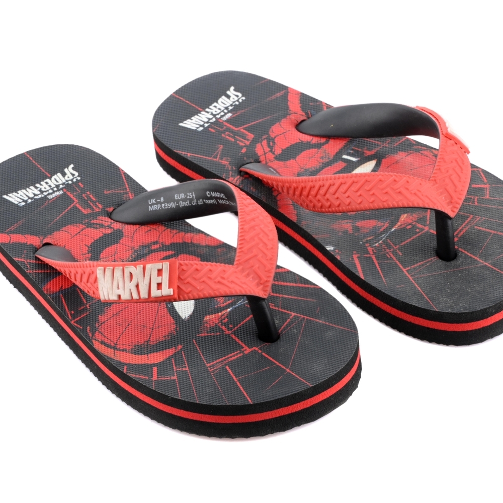 

Boys Flip Flops Spiderman Theme-Red