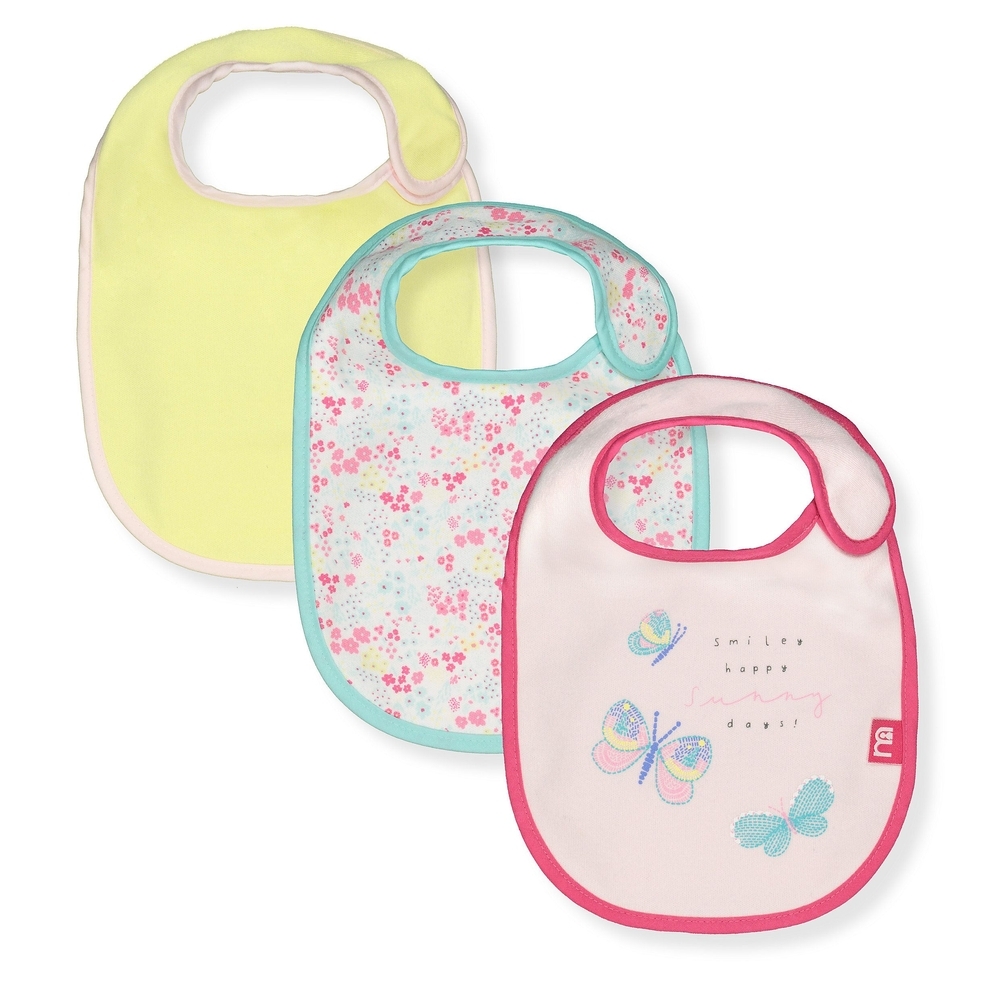 

Mothercare butterfly bibs pink pack of 3