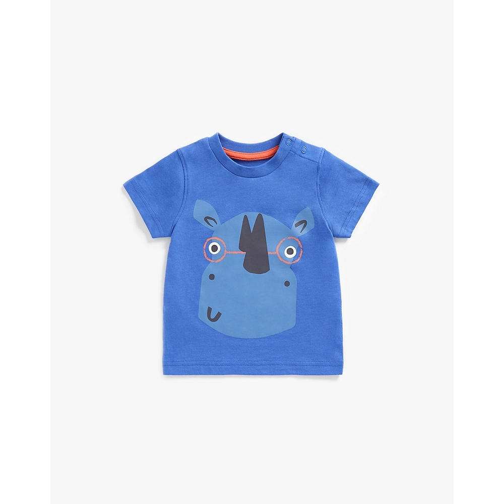 

Boys Short Sleeves T-Shirts Character Print-Blue