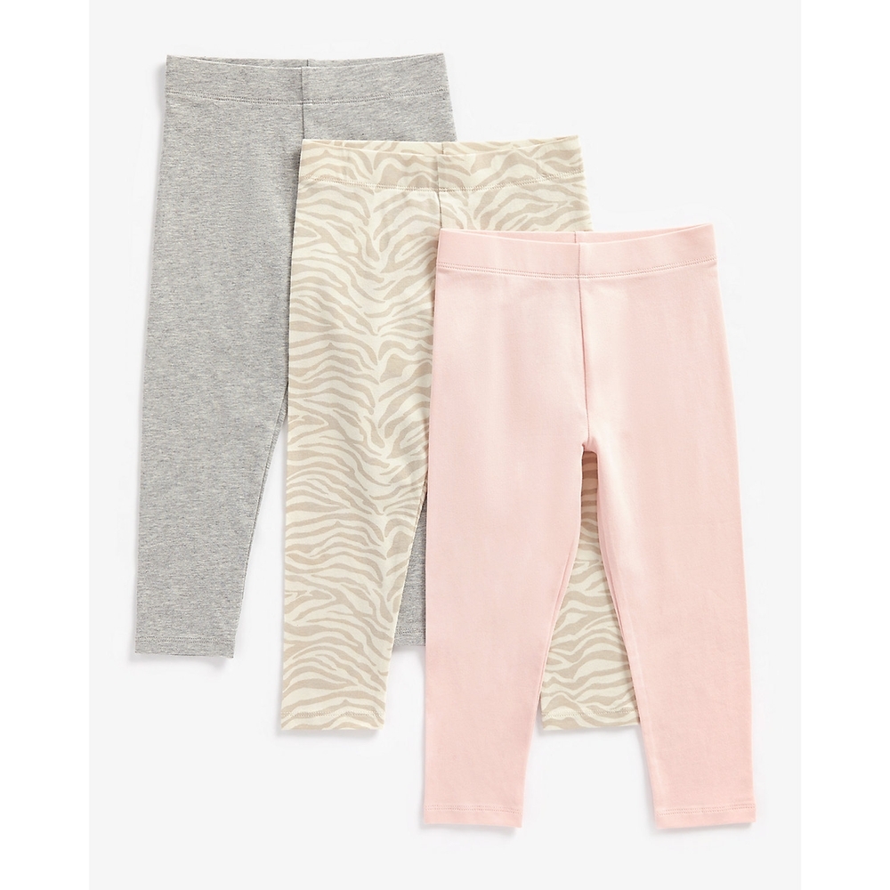 

Girls Leggings -Pack of 3-Multicolor
