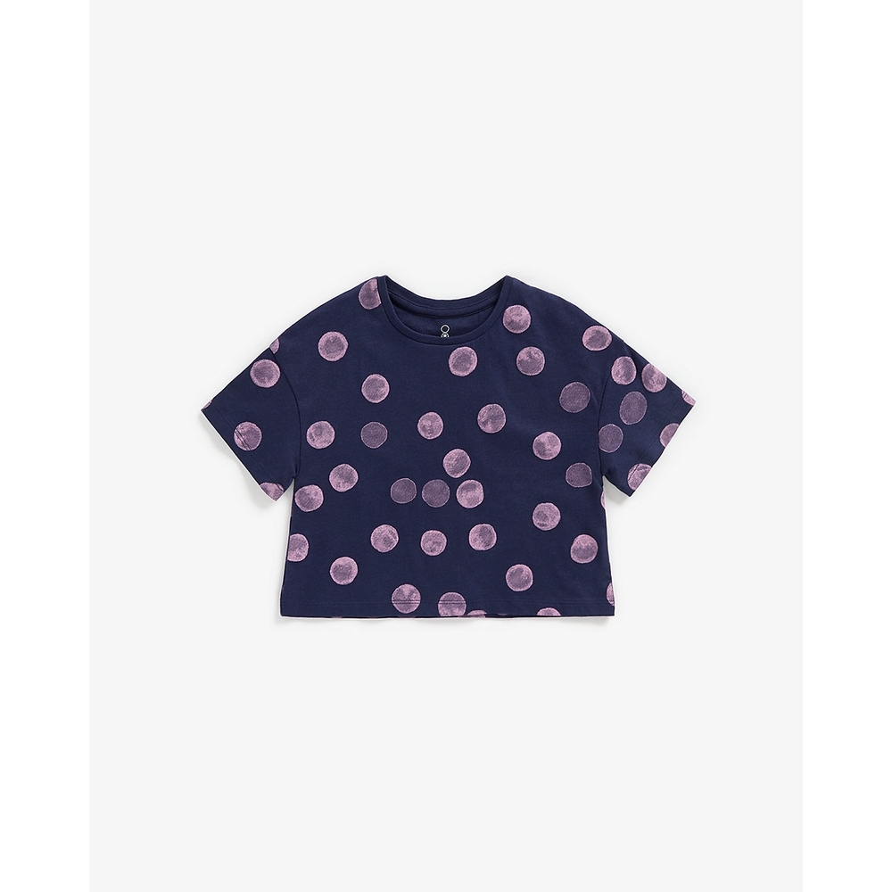 

Girls Short Sleeves Tops All Over Print-Multicolor