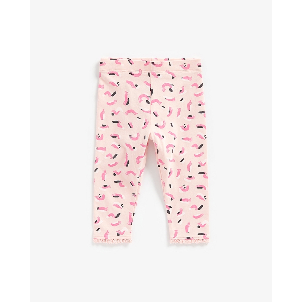 

Girls Leggings All Over Print-Pink