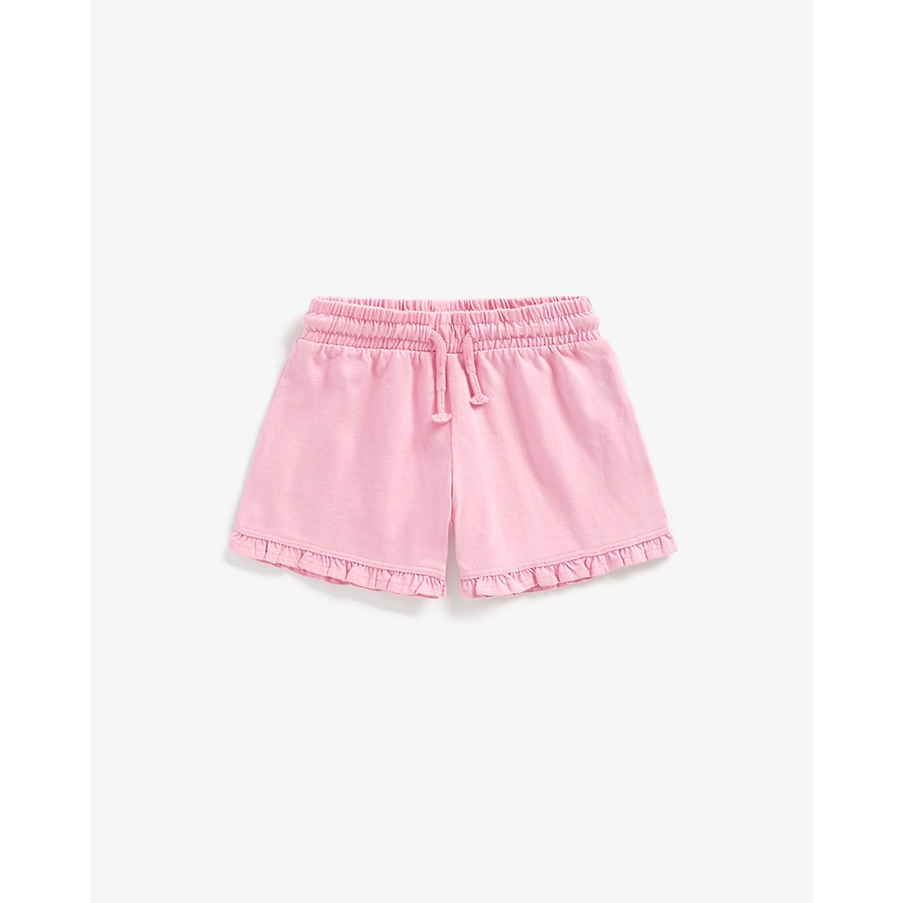 

Girls Shorts Frilled Hems-Pink