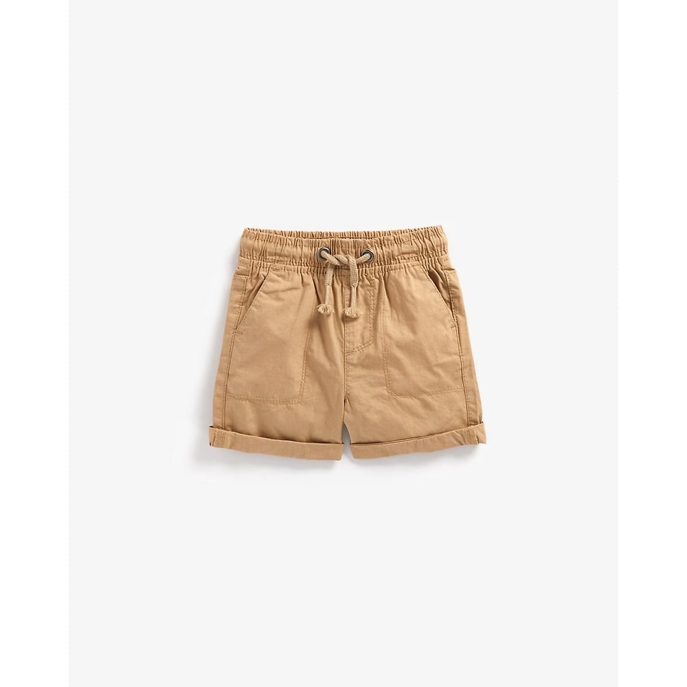 

Boys Shorts Elastic Waist -Brown