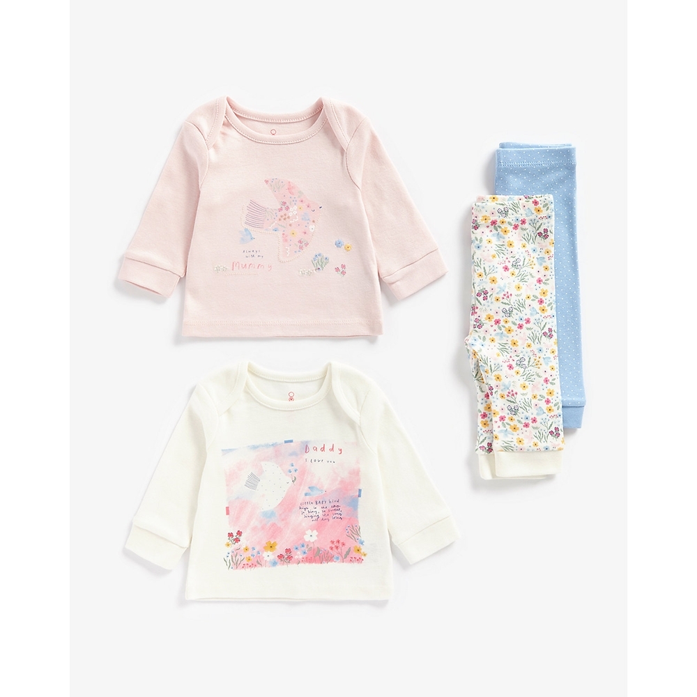 

Girls Full Sleeves Pyjama Sets -Pack of 2-Multicolor