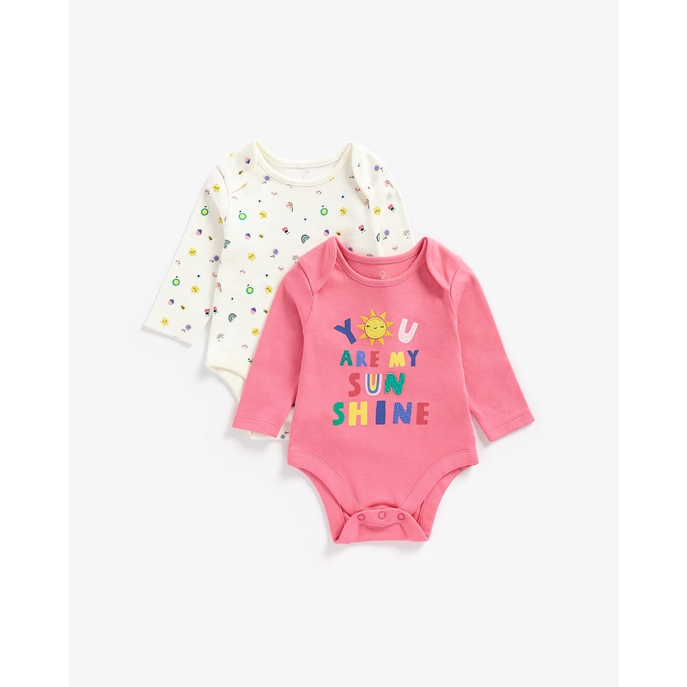 

Girls Full Sleeves Bodysuits -Pack of 2-Multicolor