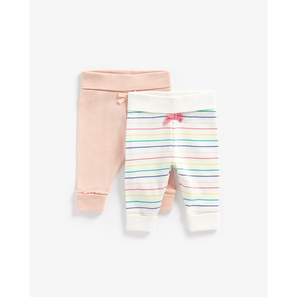

Girls Leggings Striped-Pack of 2-Multicolor