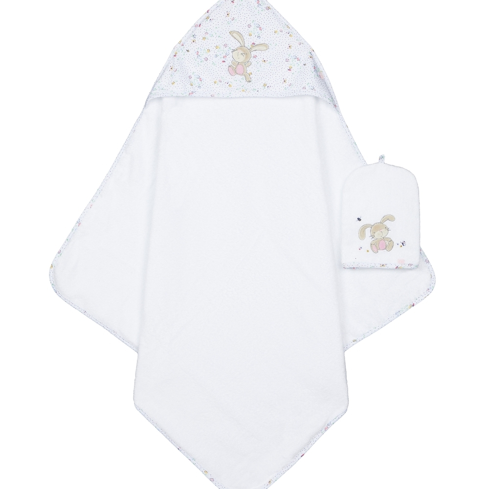 

Mothercare spring flower cuddle n dry towel&amp mitt set multicolor