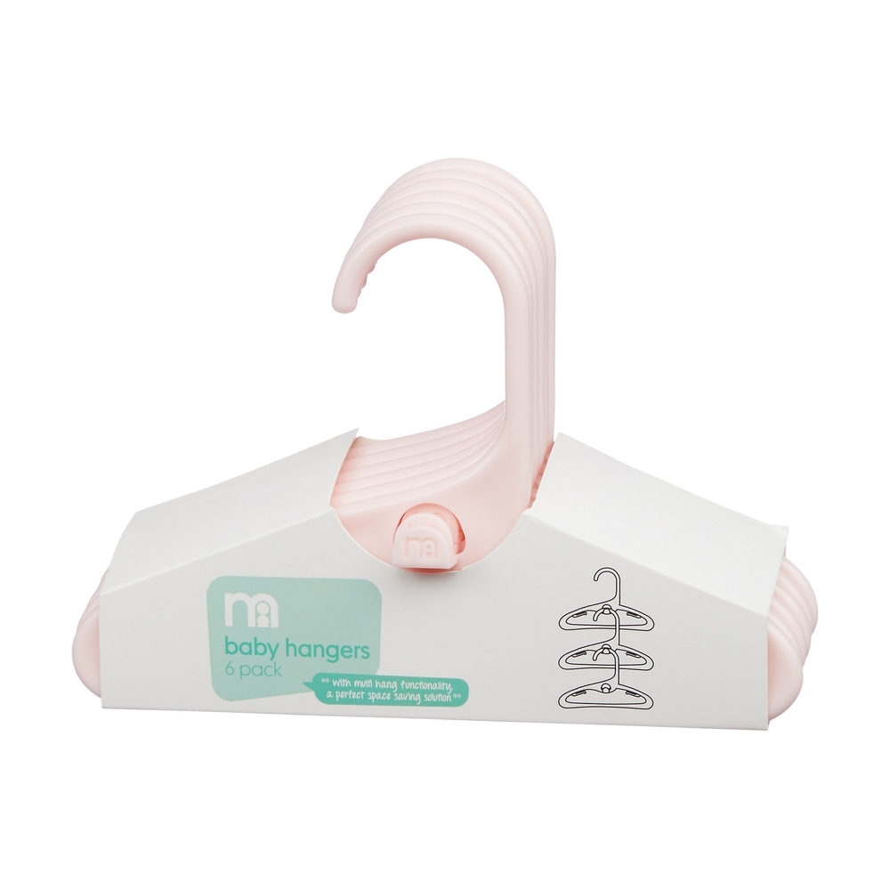 

Mothercare layette hangers pink pack of 6