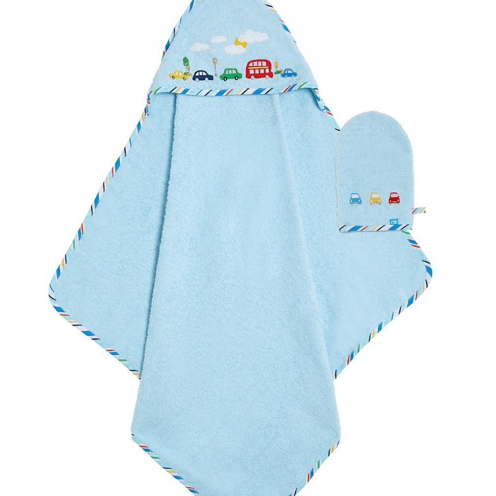 

Mothercare on the road cuddle 'n' dry mitt set blue