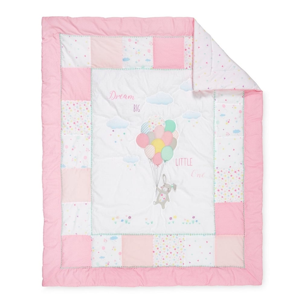 

Mothercare confetti party quilt pink