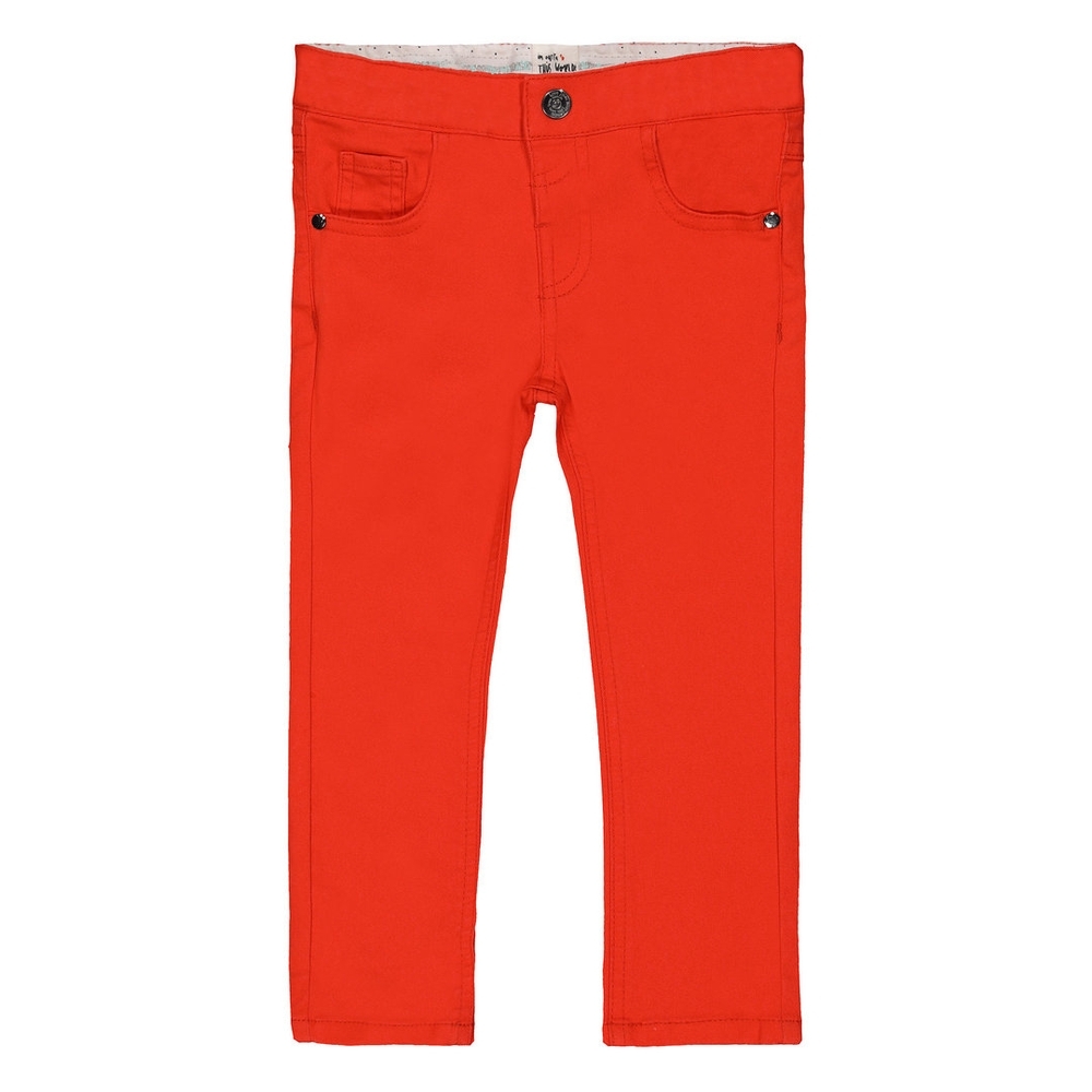 

Red Frayed Hem Trousers