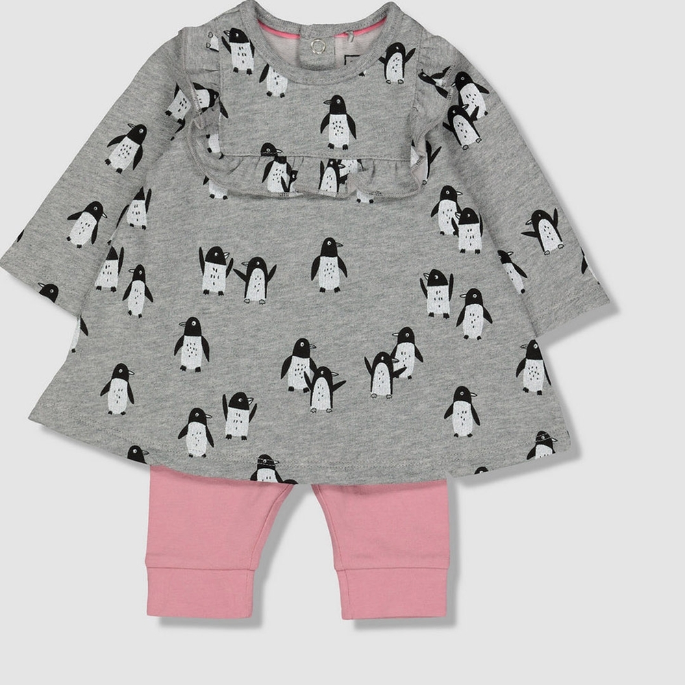 

My K Penguin Dress And Leggings Set