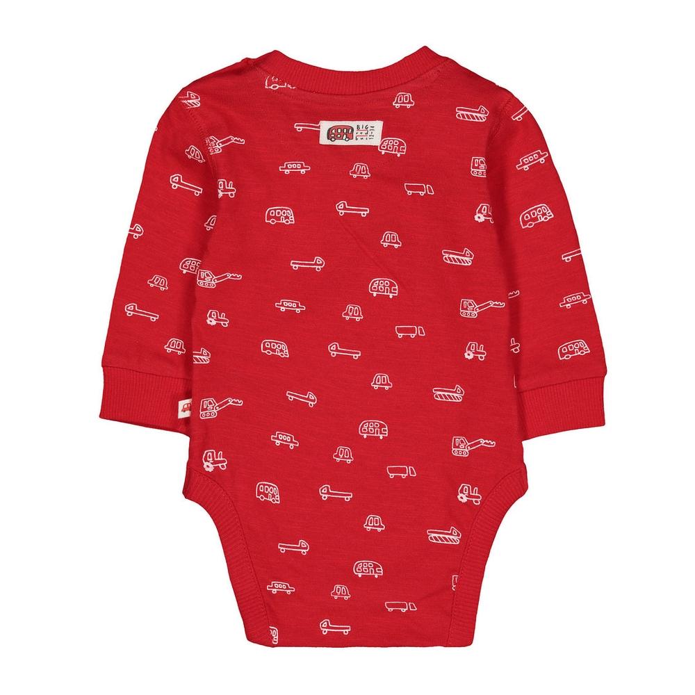 

Boys Full Sleeves Vehicle Bodysuit - Red