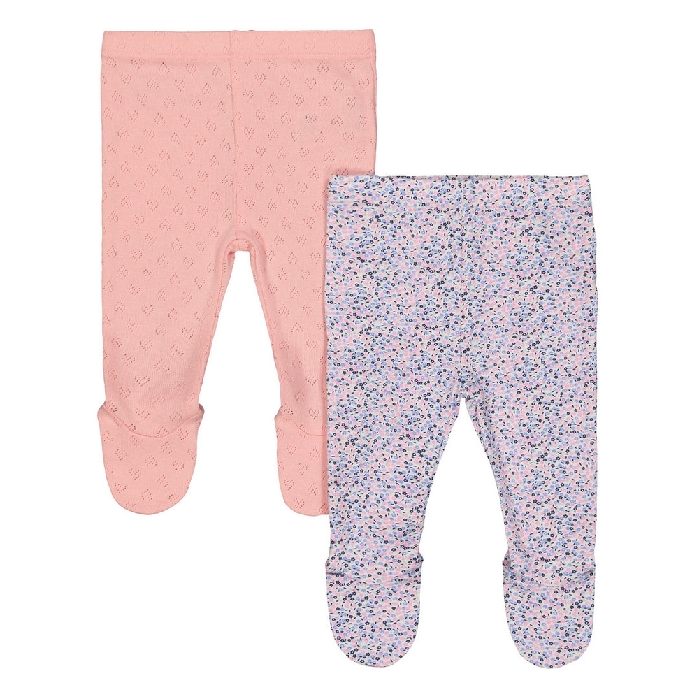 

Pink Pointelle And Floral Leggings - 2 Pack