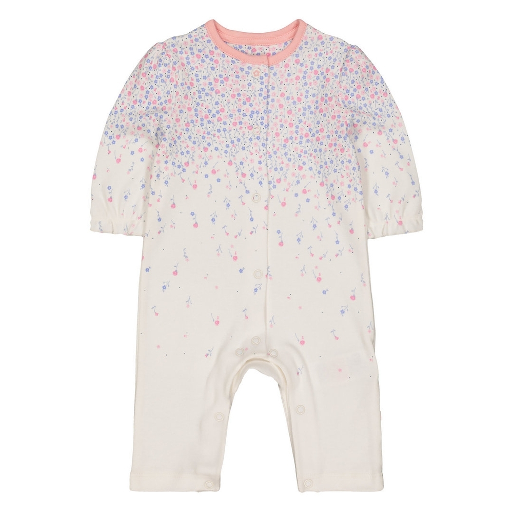 

Floral Border Print Footless All In One