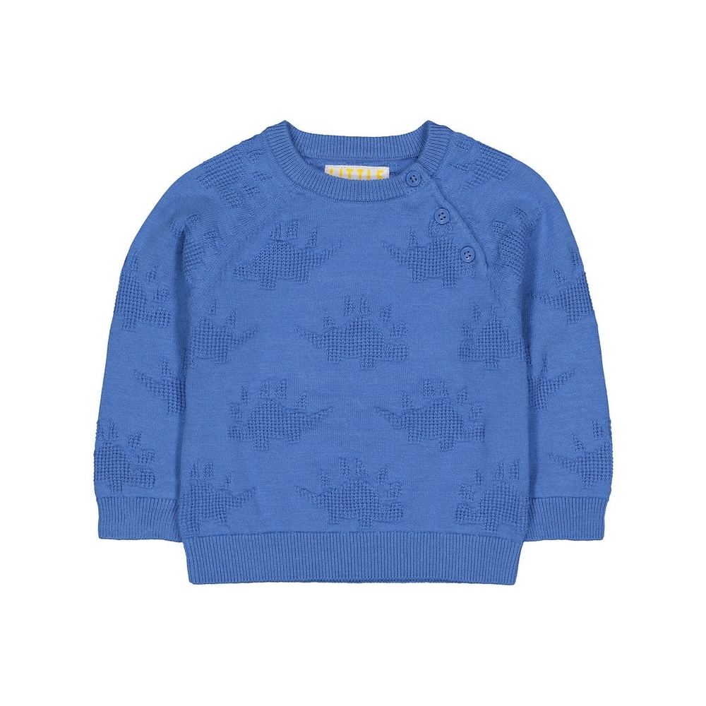 

Blue Knitted Dino Jumper